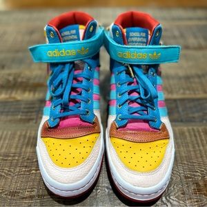 RARE adidas Forum Mid S.E.E.D Aqua Pink Gold New in Box GV7673 High Tops